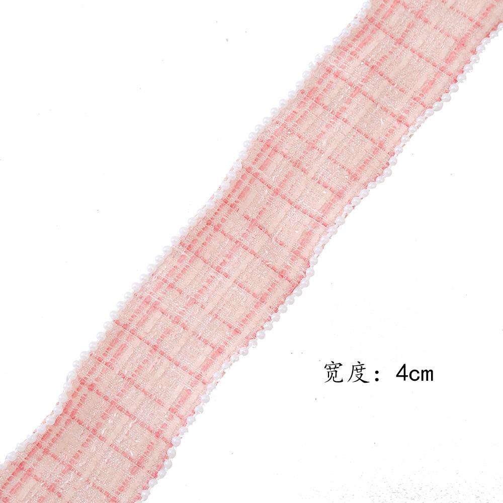 Pearl Webbing Small Fragrant Lace Fabric Ribbon Diy Gift Packaging Bow Hair Accessories Accessories