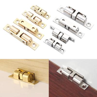 1Pcs Brass Copper Bead Lock Double Spring Steel Ball Door Catch for Furniture Cupboard Cabinet Door