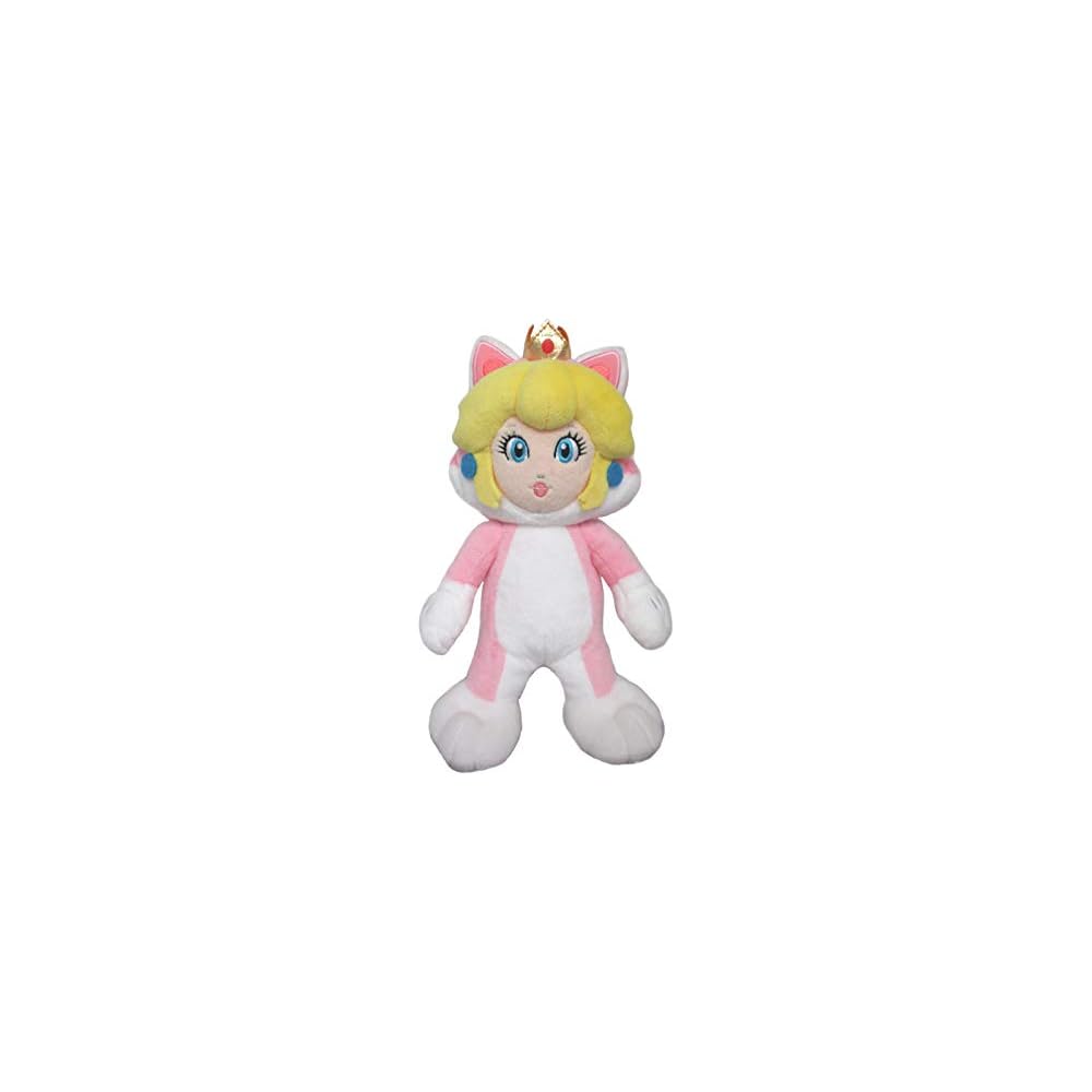 Sanei Boeki Super Mario 3D World Cat Peach Plush Toy 11x8x22.5cm