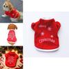 Pet Clothes Christmas Sweater With Plush Fabric For Small Dogs Winter Warmth