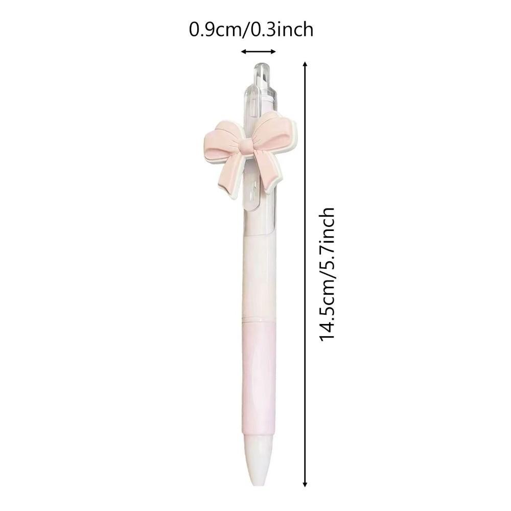 10pcs Set Bow Knot Design Gel Pen 0.5mm Sign Pen Cute Ballpoint Pen Student Stationery