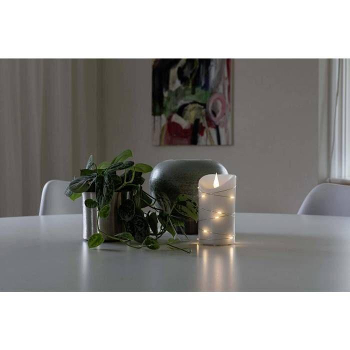 Bougie LED - KONSTSMIDE - 1834-190 - Cire véritable - Effet 3D - Blanc chaud - 75mm x 135mm