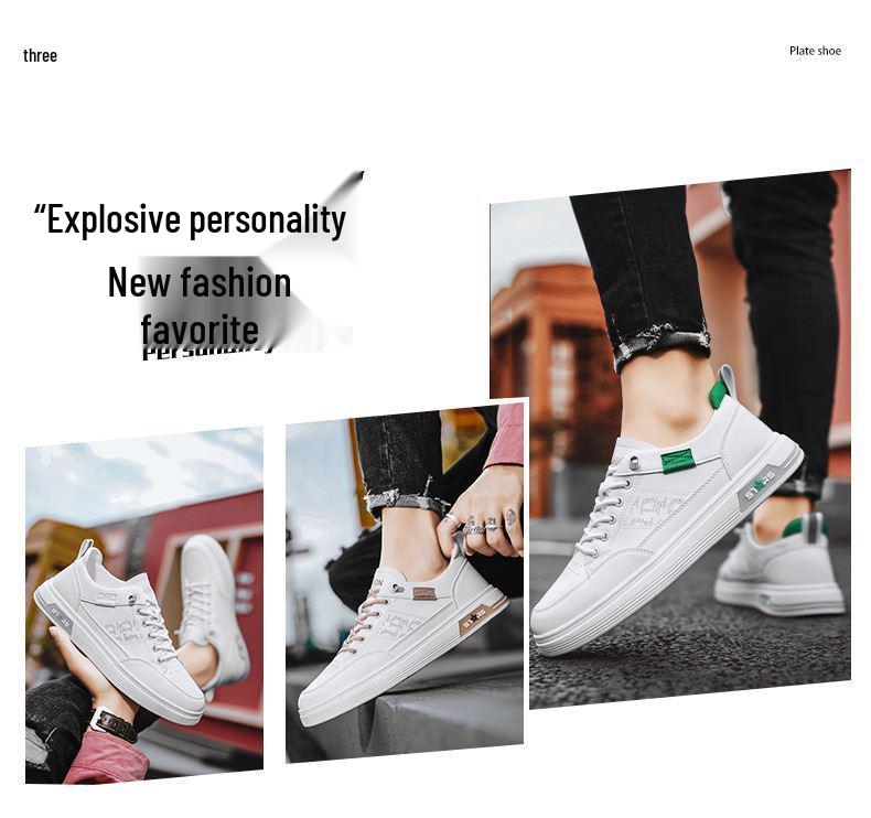 2024 Men's Summer Slip-On Sneakers: Co-Branded, Breathable White Shoes with Soft Soles