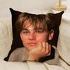 LLeo DiCaprio Vibe Look Pillow Case Natural Linen DoubleSided Printing Sofa Home Decor Cushion Cover