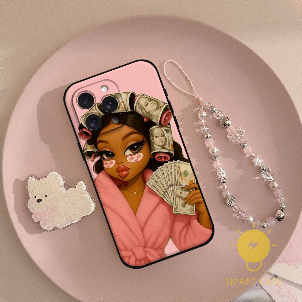 Fashion B-Bratz D-Doll Phone Case Phone Case For Iphone 17 16 15 11 13 14 Pro Max X Xr Xs Max 12mini Black Shell Cover Case