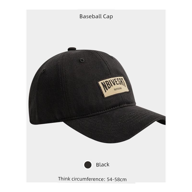 

Hat Women Summer Big Head Circumference Soft Top Casual All-matching Brim Hat Korean Style Make Your Face Look Smaller Sun-Proof Baseball Cap for Men 343 Black Letter Baseball Cap One size