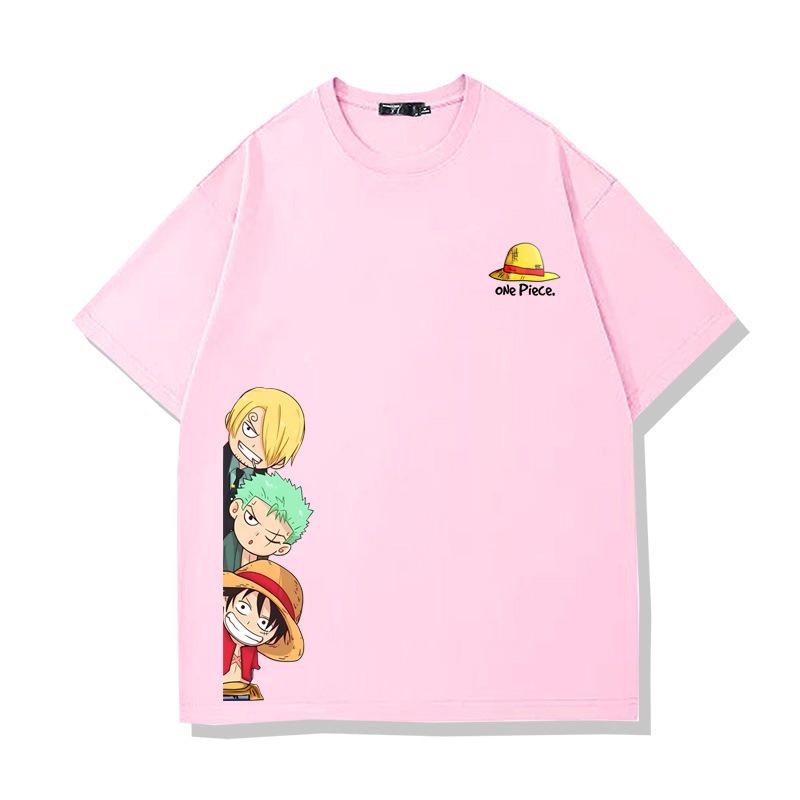 Pánské anime tričko One Piece Piráti Slamáku Monkey D Luffy Manga Grafika Pánské tričko Harajuku Krátký rukáv Topy Pánské oblečení