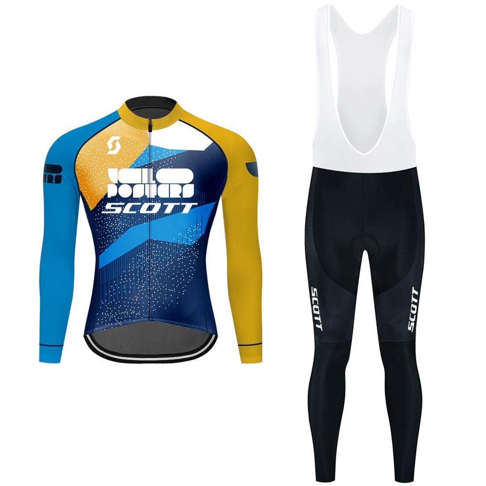 2026 Autumn Breathable Cycling Suit Autumn and Winter Cycling Suit Long Sleeve Strap Suit Mountain Road Bike