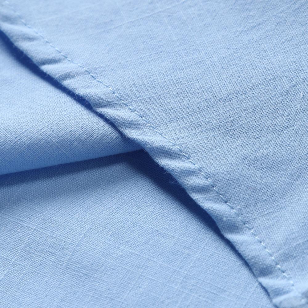 Sommer Herren Kurzarm T-Shirt Leinen Lässiges Herren T-Shirt Einfarbiges Sommerhemd für Männer Bequem und Atmungsaktiv