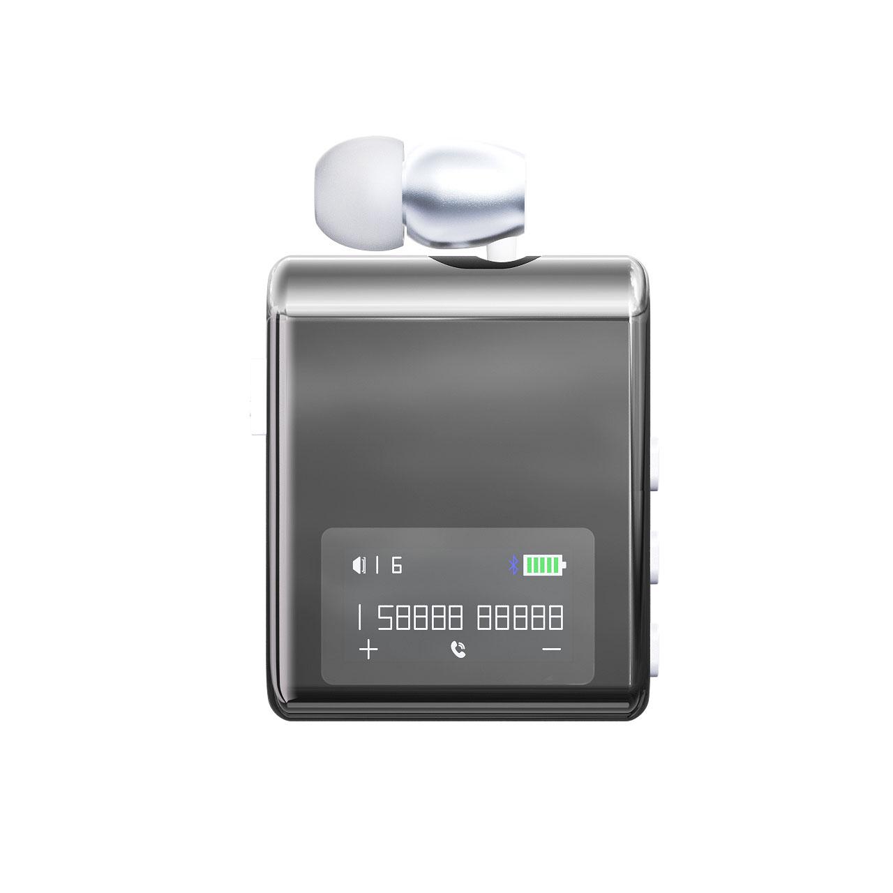 

Бизнес Bluetooth-наушники с пружинным кабелем, цифровым дисплеем, аккумулятором большой емкости, HD-микрофоном, шумоподавлением, водонепроницаемой гарнитурой серебряный