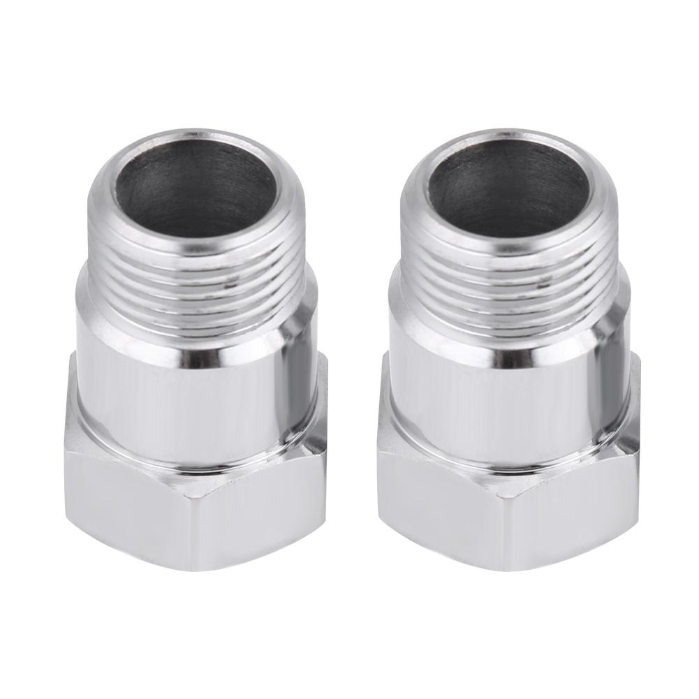 2Pcs 32mm M18*1.5 O2 Oxygen Sensor Extender Extension Spacer Bungs Adapter Silver
