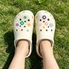 Willekeurig gemengde bloem schattige stijl gat schoen accessoire DIY schoenbloem, dames strand schoen decoratie gesp
