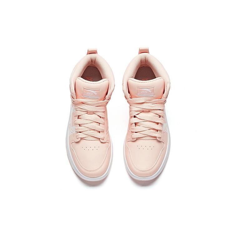 New Anta Anti Slip Wear Resistant High Top Skateboard Shoes Women's Baby Pink 92648060-15