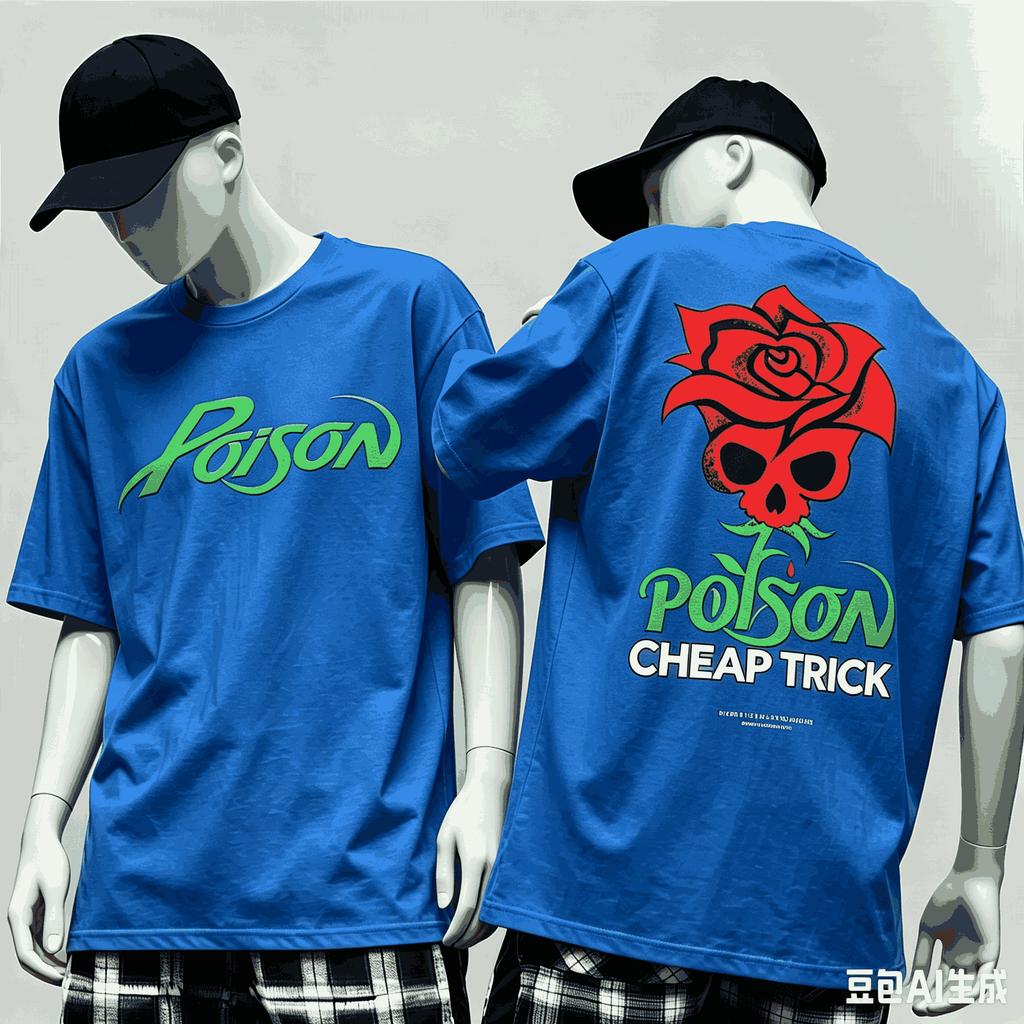 Poison Band World Tour T Shirt Unisex Unisex Fashion Vintage Hip Hop Streetwear Male Tshirts Oversized Unisex Harajuku Hip Hop Soft