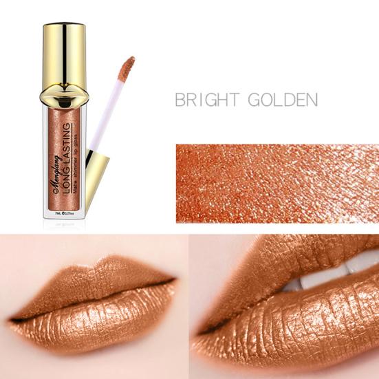 Menglang Wasserdichter Perlglanz-Lipgloss Lang anhaltender Feuchtigkeitsspender Lippenstift