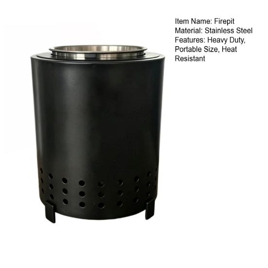 Yousheng Mini Stainless Steel Tabletop Firepit, Portable Charcoal Burner Stove, Small Firepit for Outdoor Camping Backyard Patio