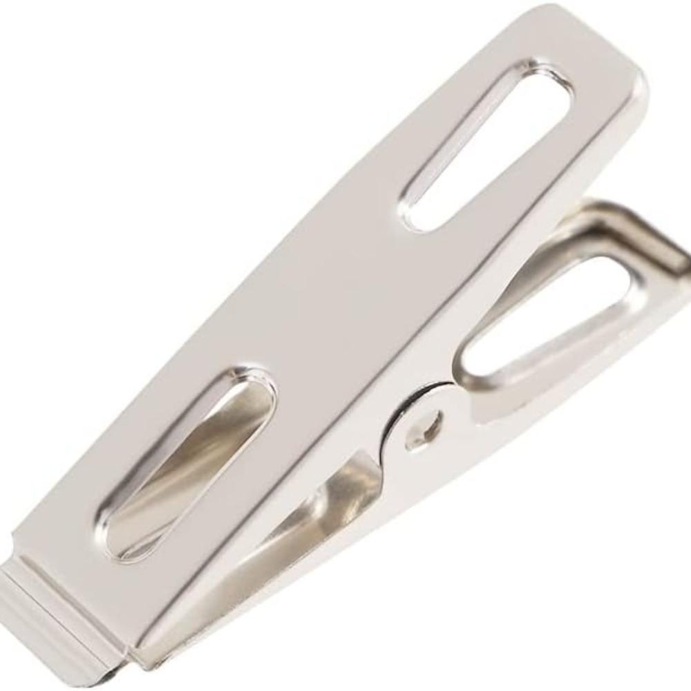 20 Stück Edelstahl Flachmaul Wäscheklammern, Metallklammern Klemmen Wäscheklammern Beutelklammern Kleiderbügelhalter