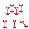 4PCS Pack Aluminum Tent Peg Outdoor Camping Wind Rope Anchor Chains Deck Floor Nail(Red)