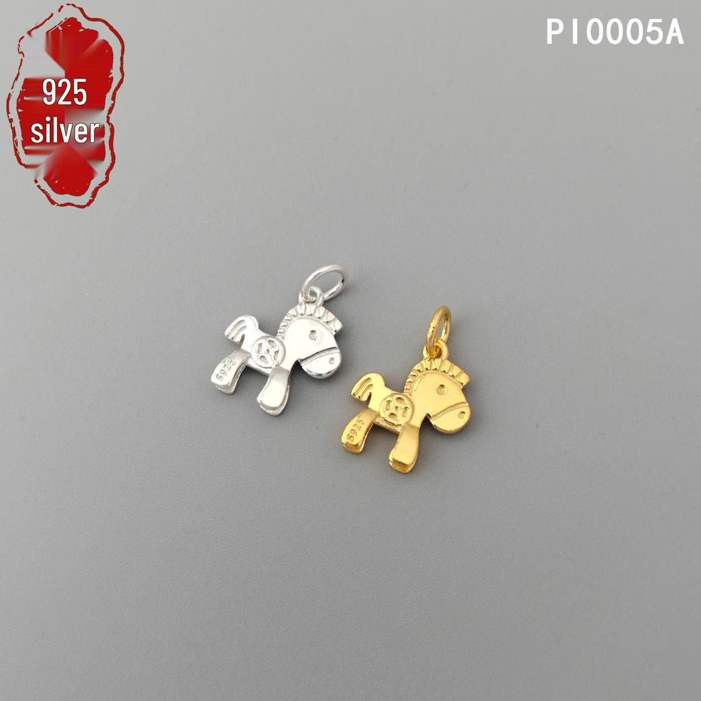 S925 Sterling Silver Money Pendant Charm with Red String Handmade Bracelet
