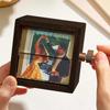 Custom Hand Cranked Photo Flipbook Box Personalized Photocard Holder Flipbook Valentine Day Gifts Solid Wood Slightly Colors