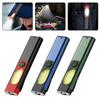 LED Keychain Flashlight With Magnet Clip Portable Rechargeable Lamp Waterproof Outdoor Warning Torch UV Light S7T9