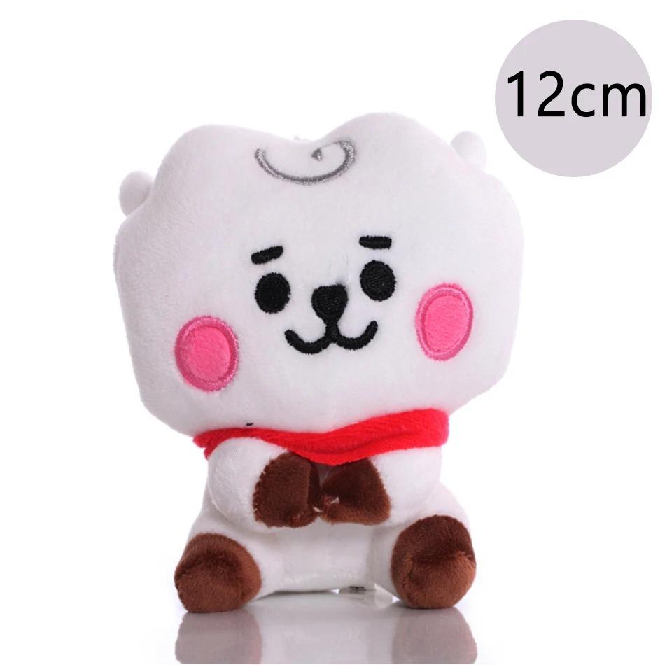 12-24cm B-T Cartoons Baby Pendant Plush keychain Toys Bangtan Boy Groups Peluches Cartoon Backpack Decoration Dolls Kid Gifts
