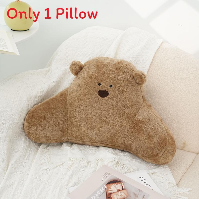Arctic Velvet Bear Cushion With Embroidered Cartoon Animal For Home Decor
