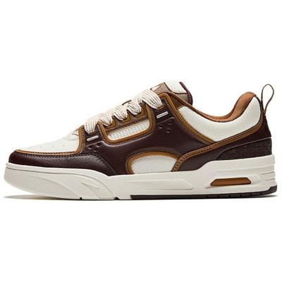 Zapatillas Cómodas Versátiles Antideslizantes Resistentes al Desgaste de Caña Baja Zapatillas para Hombre Blanco Marrón 112518040-11