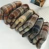 Autumn Winter Plaid Tassel Scarf Women Imitation Cashmere Thickened Warm Tassel Scarf Fashionable Versatile Shawl Wrap Scarves