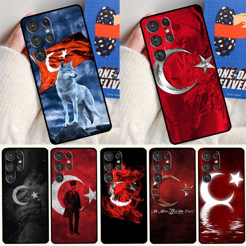 Turkei Turkey Ataturk Flag Phone Case For Samsung Galaxy S25 Ultra S24 S23 Ultra S9 S10 S20 S21 S22 Plus S24 FE Cover