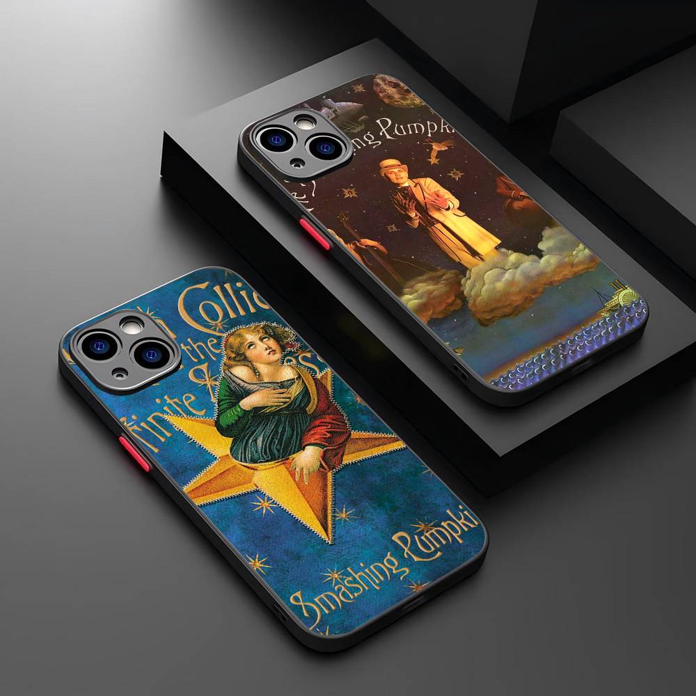 The Smashing Pumpkins Band Rock For IPhone 11 12 13 14 15 16 Pro Max Plus X XS MAX Shockproof Matte Back Cover