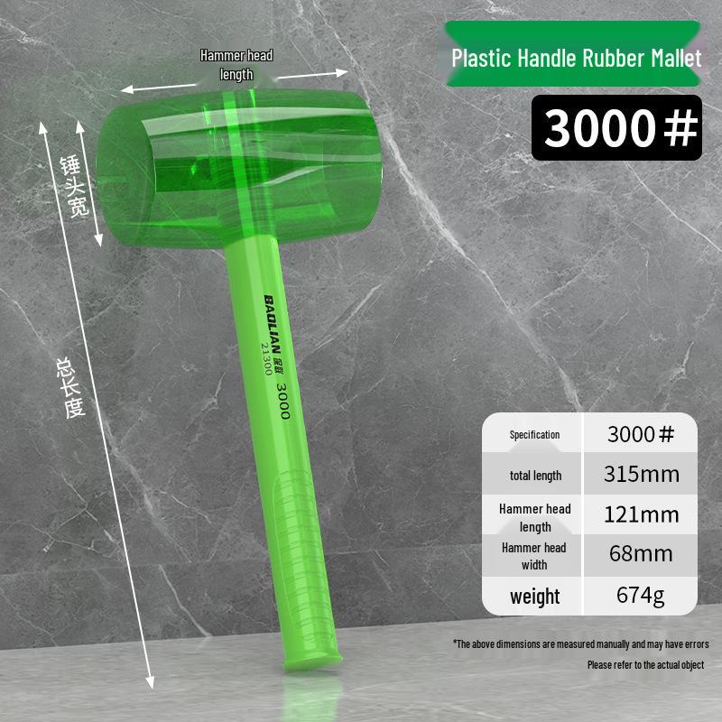 Baolian Gumowy Młotek Odporny na Wstrząsy do Montażu Płytek i Podłóg