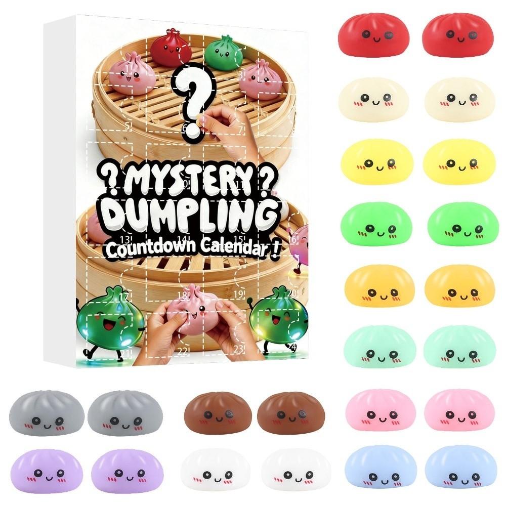 

Soft Mystery Dumpling Advent Calendar Slow Resilience 24-Day Countdown Calendar for Kids&Adults 03