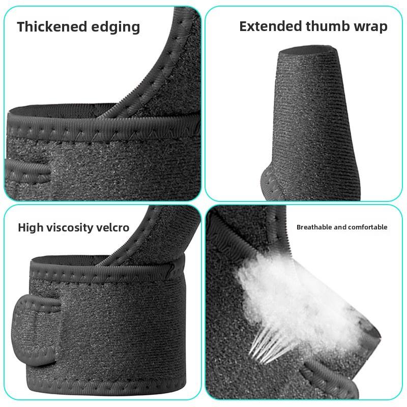 Tennis Wrap Pressurized Strap Wrist Guard Velcro Free Adjustment Finger Cover Fixed Breathable Multi-color Wrist Guard