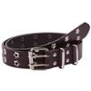 2025 Korean Style Double Row Punk Eyelet Women's Leather Belt with Star Cutout
