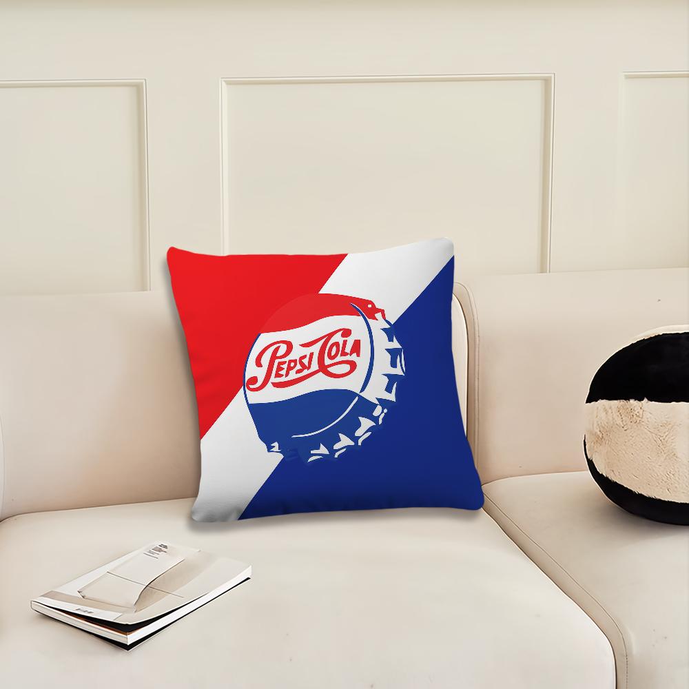 Kissenbezug Living Logo Zimmer Kopfteil Büro Blaues Kissen Schlafzimmer Lustiges Kissen Sofa Nickerchenzeit P-Pepsi Kissenbezug