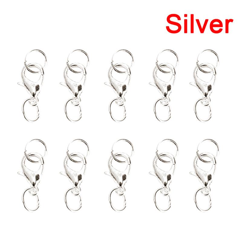 20Pcs Boho Style Lobster Claw Clasp Jump Ringsnecklace Snap Chains Connector Set