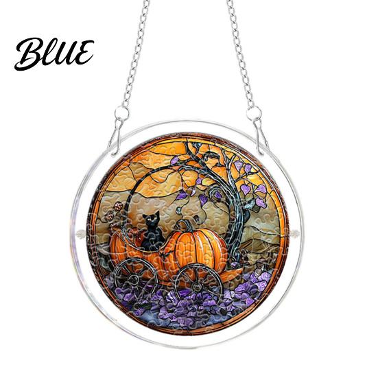 Cute Spooky Puzzle Halloween Acrylic Suncatcher Window Hanging,7.87 Inch Sun Catcher Themed Gift Idea Decoration Ornament Ideal for Gifting and Home