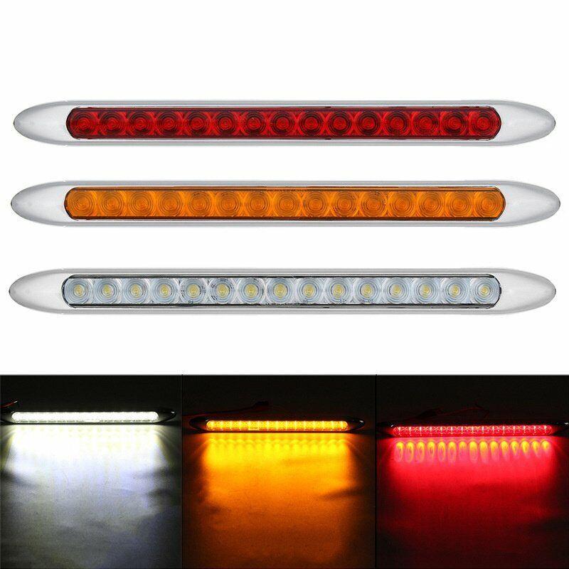 2PCS Trailer Taillight 15LED Truck Turn Signal Rear Brake Lamp 12V 24V for Trailer RV Boat Bus Scania rear tail lights Red