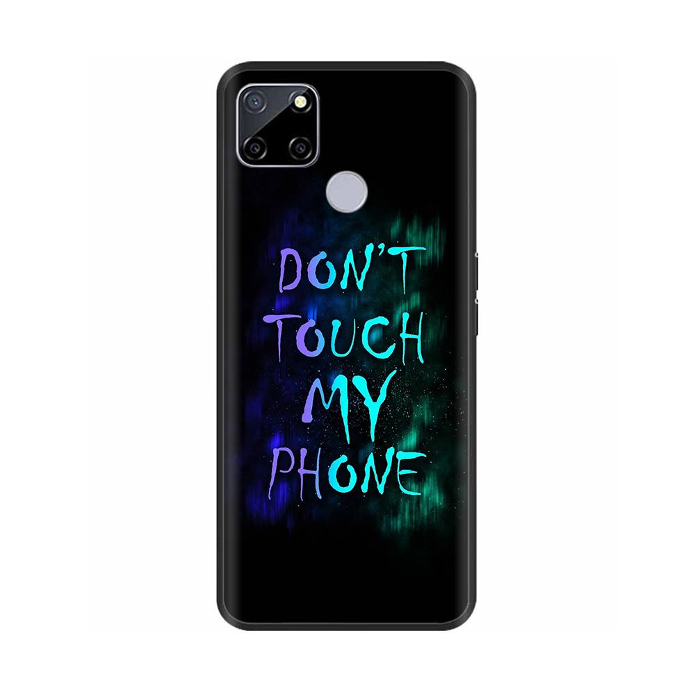 For Realme C25 Case C25s Soft Cute Cover for OPPO Realme C25Y C21Y Silicone Black TPU Phone Case For OPPO Realme C21 Flower Capa