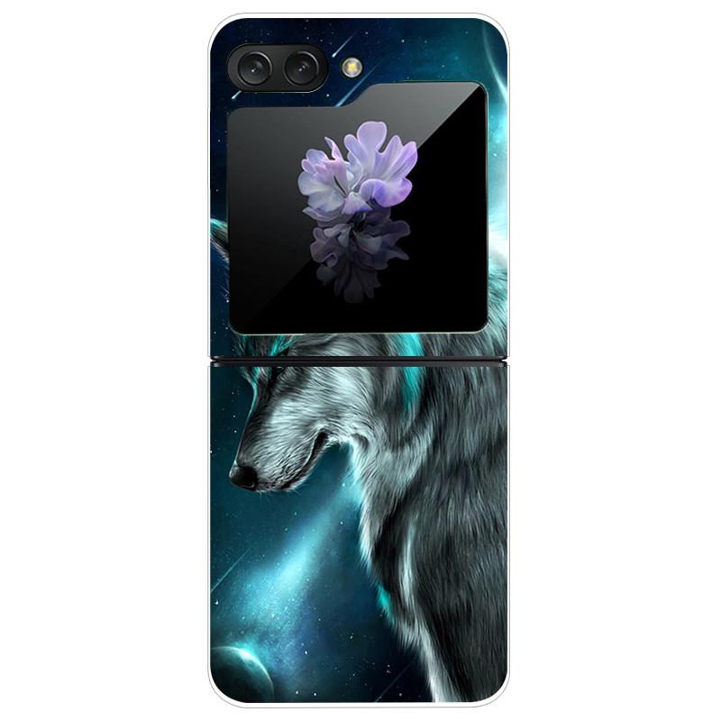 Für Samsung Galaxy Z Flip5 Hülle Harte PC-Handy-Rückabdeckung für Samsung Galaxy Z Flip 5 5G Hüllen 6,7'' ZFlip5 Niedliche Katze Funda Schale