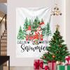 Cross-border Christmas Snowman Background Cloth Christmas Tree Wall Hanging Cloth Amazon Tapestry