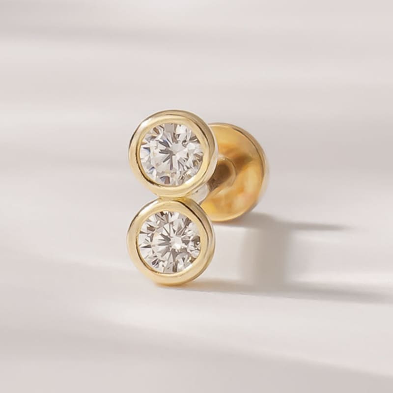 

JEWNEL 14K Mini Double Cubic Internal Piercing Internal piercing (1 piece)