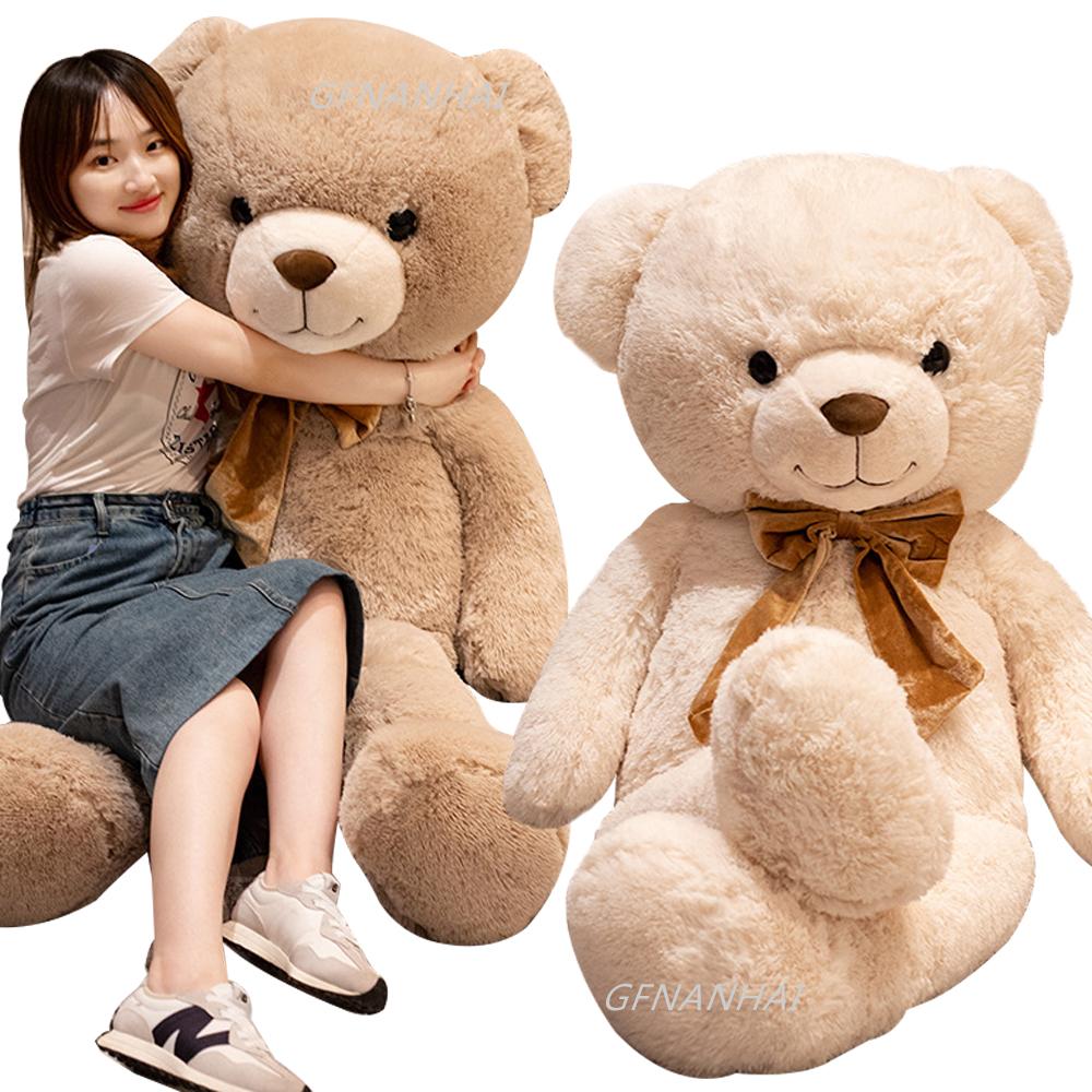 1 stuks 90CM Reuzenformaat Amerikaanse Beer Pluche Pop Zacht Knuffeldier Teddybeer Pluche Speelgoed Meisjes Valentijn Liefhebber Verjaardagscadeau
