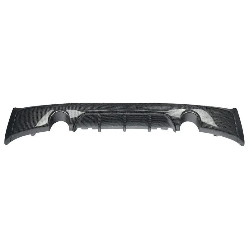 Rear Bumper Diffuser Dual Exhausts For BMW 2 Series F22 F23 M Performance/M Sport 2014-2020 Carbon Fiber Look Gloss Black