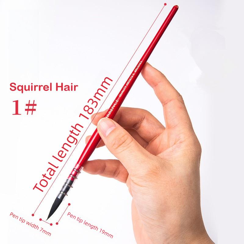 Squirrel Hair Round Head Pointed Mop Brush Watercolor Paint Brushes Gouache Brush Pen Art Hook Line Pen For School Art Supplies