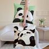 Lovely Panda Pillow Case Anti-dustmite Pillowcase Invisible Zipper Silky Short Plush Sofa Cushion Cover