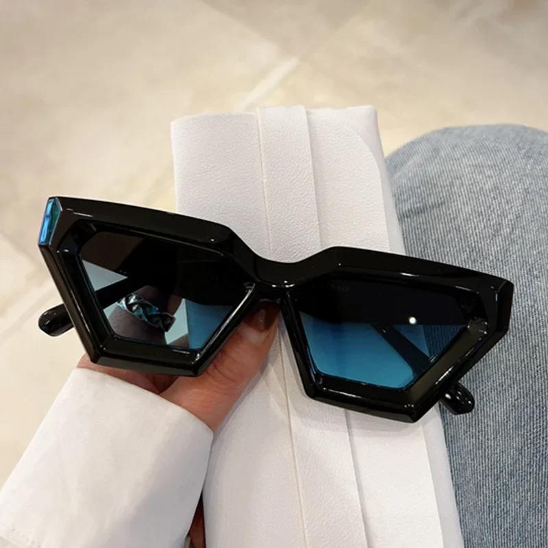 Vintage Sunglasses For Women Large Frame Eyewear Unisex Fashion Cat Eye Glasses Unisex Anti Blue Light Outdoor Sunglasses