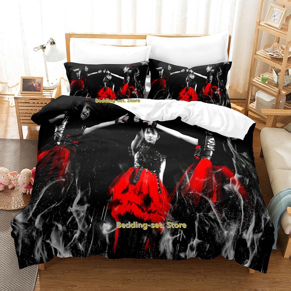 Comforter Babymetal Band Bedding Set Single Twin Full Queen King Size Bed Set Adult Kid Bedroom Three-Piece Suits 3D Anime Bed Sheet