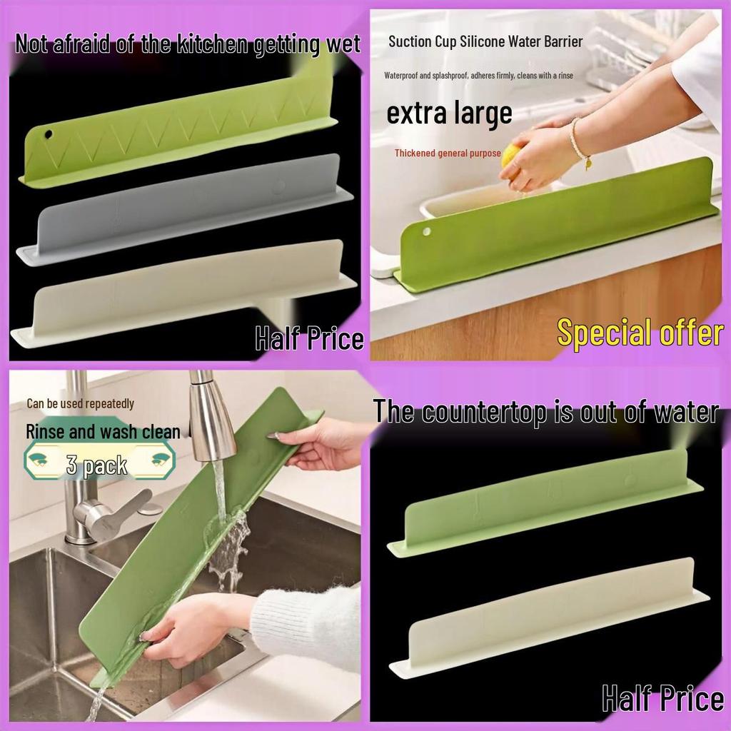 Silicone Splash Guard for Kitchen Sink and Countertop